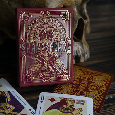 Shakespeare (Burgundy) Playing Cards